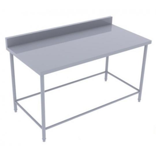 B&agrave;n inox 1 tầng mặt c&oacute; gờ