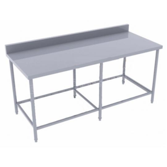 B&agrave;n inox 1 tầng mặt c&oacute; gờ 1800
