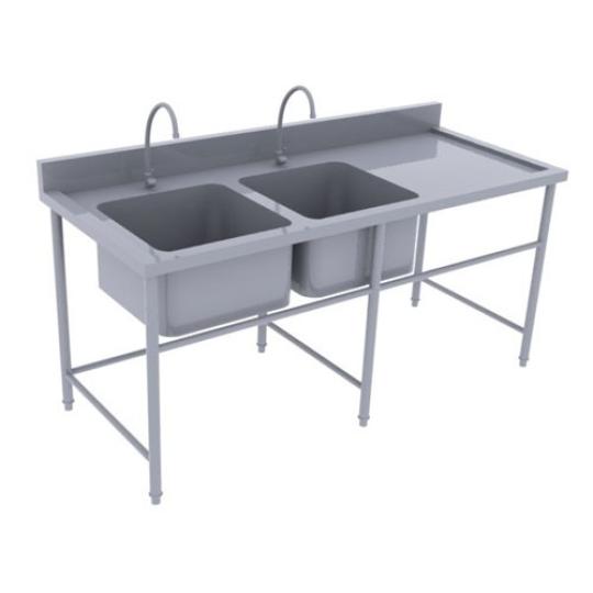 Chậu rửa 2 &ocirc; c&aacute;nh phải