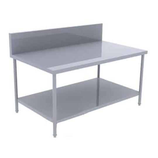B&agrave;n inox 2 tầng mặt c&oacute; gờ