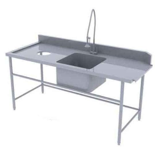 Chậu rửa 1 &ocirc; c&oacute; lỗ xả r&aacute;c tr&aacute;i