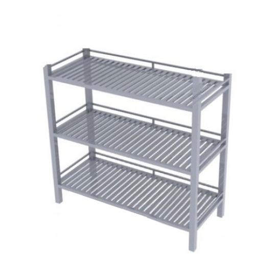 Kệ inox 3 tầng song phi 12,7