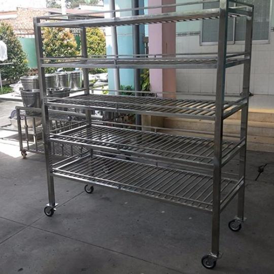 KỆ INOX 5 TẦNG SONG 10x20