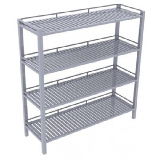 Kệ inox 4 tầng song phi 12,7