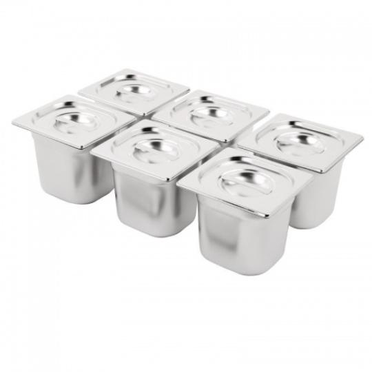 Khay inox GN 1/6 thực phẩm