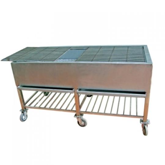 L&ograve; nướng than inox c&oacute; kệ dưới