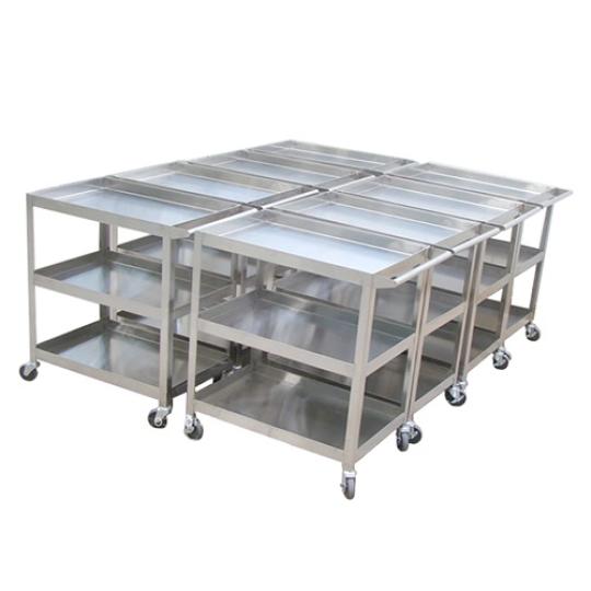 Xe đẩy inox 3 tầng dạng khay
