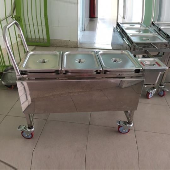 Xe đẩy phục vụ thức ăn mầm non 5 ngăn